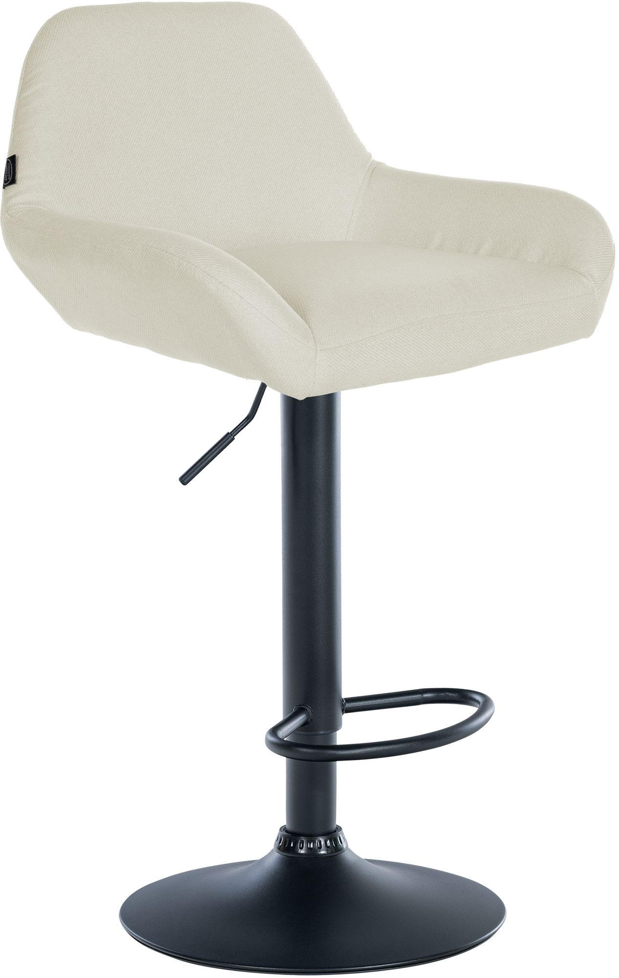 BARHOCKER Stoff creme - Creme/Schwarz, Textil/Metall (51/89/52cm) - CLP