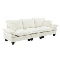 SOFA Modulsofa ca. 263 x 82 x 90 cm Chenille Beige - Beige, Holzwerkstoff (82/90/263cm) - Meubliv