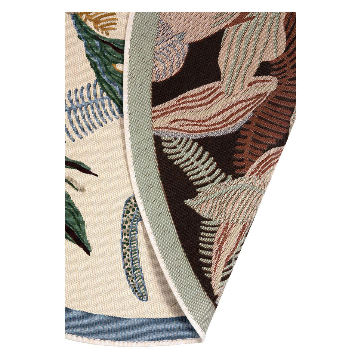 OUTDOOR-TEPPICH Dori lagunenblau durchmesser 160 cm - Türkis, Textil (160/160cm) - Vivaraise
