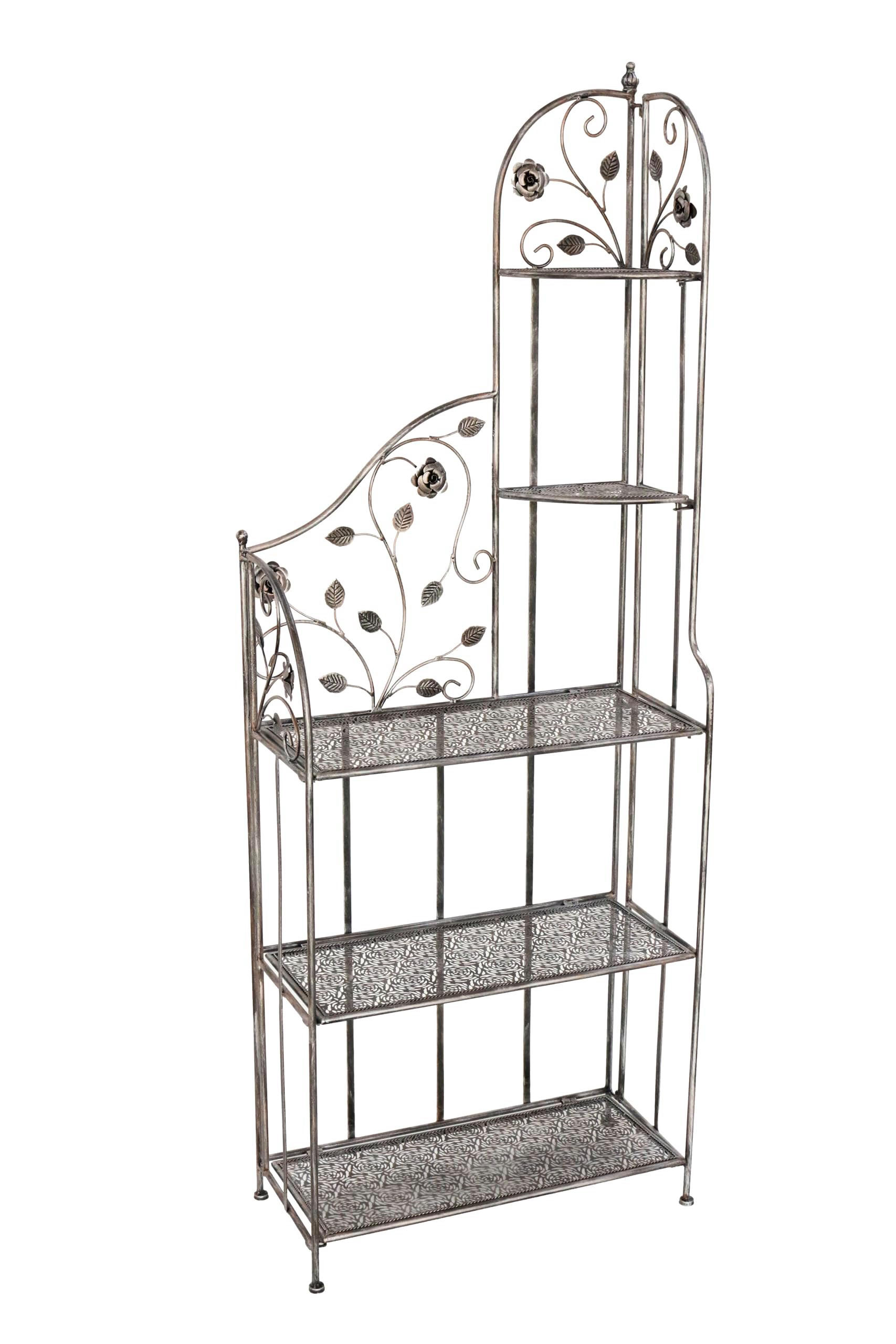 PFLANZENREGAL Lara Bronzefarbend Stahl Blumenregal Pflanzenständer - Bronzefarben, Metall (59/28/164.5cm) - DELUKE