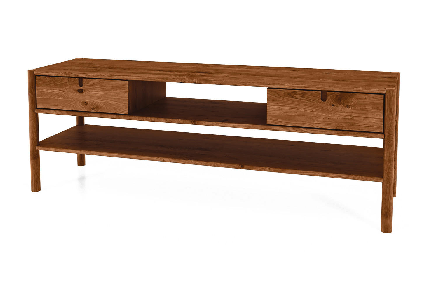 TV-SCHRANK INA Wildeiche - Mokka, Holz (160/59/46cm) - byoak