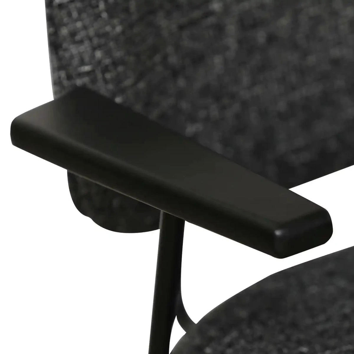 ARMLEHNSTUHL-SET 6 Stück in Teddystoff Schwarz - Schwarz, Textil/Metall (50/82/58cm) - Furnhouse