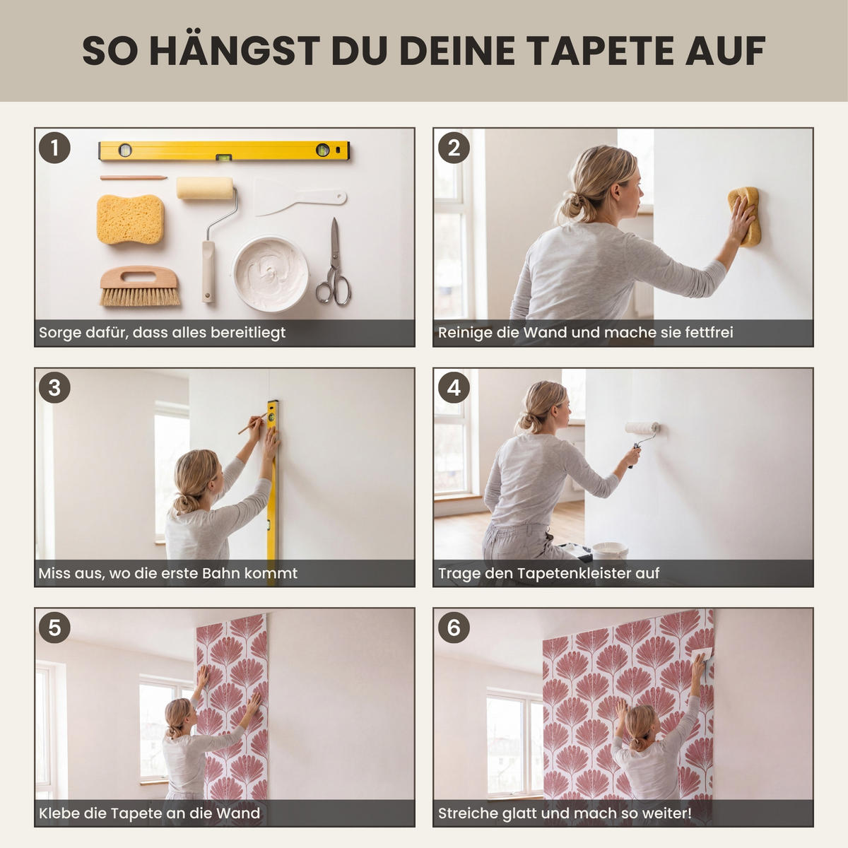 TAPETE - Fächer - Motiv - Terra - 140x240 cm - Rotbraun, Papier (140/240cm) - OnlyWow