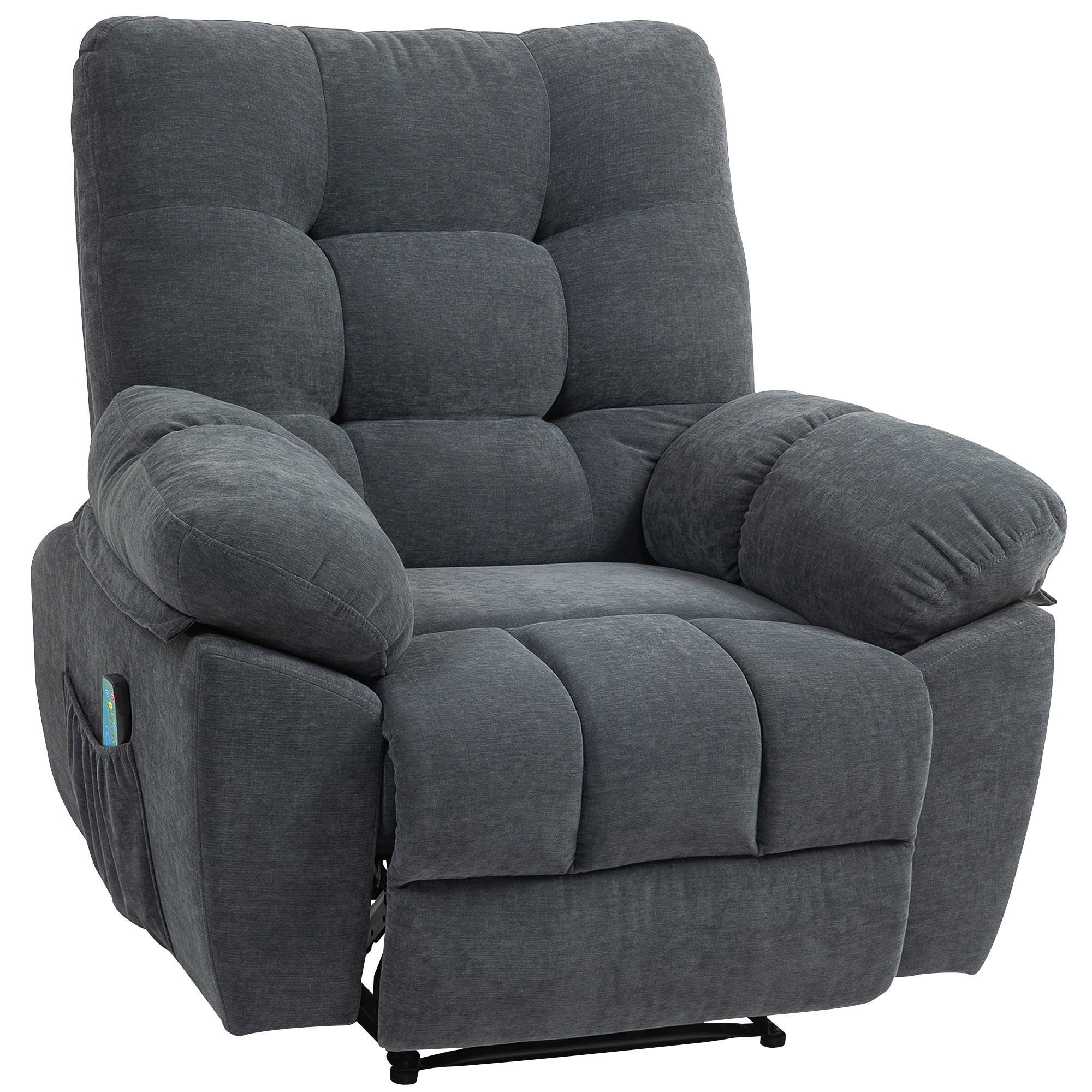 MASSAGESESSEL DE-15405 8 Vibrationen mit Heizung Grau - Grau, Metall (100/107/102cm) - ComfortXL