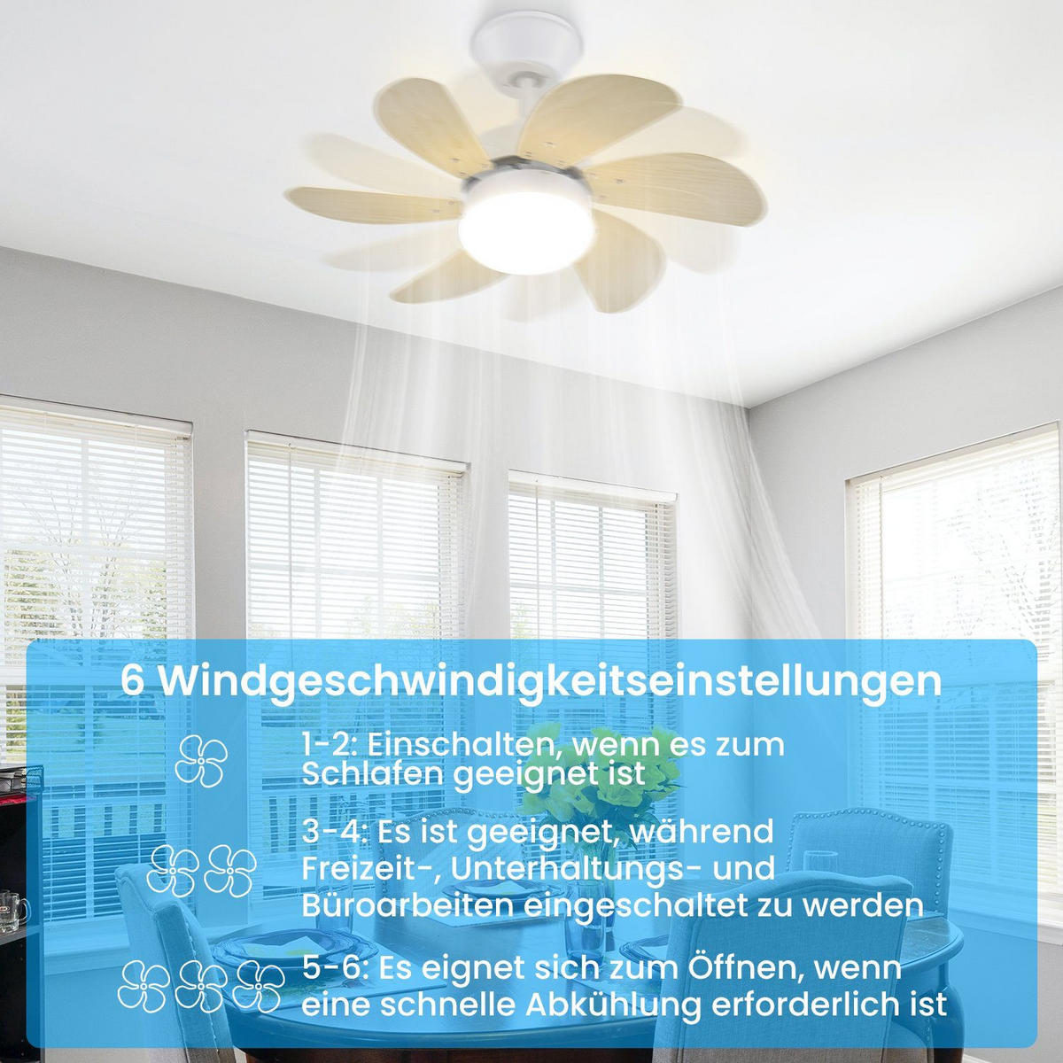 DECKENVENTILATOR Energie II 75/75/43cm - Eschefarben, Metall (75/75/43cm) - Nettlife