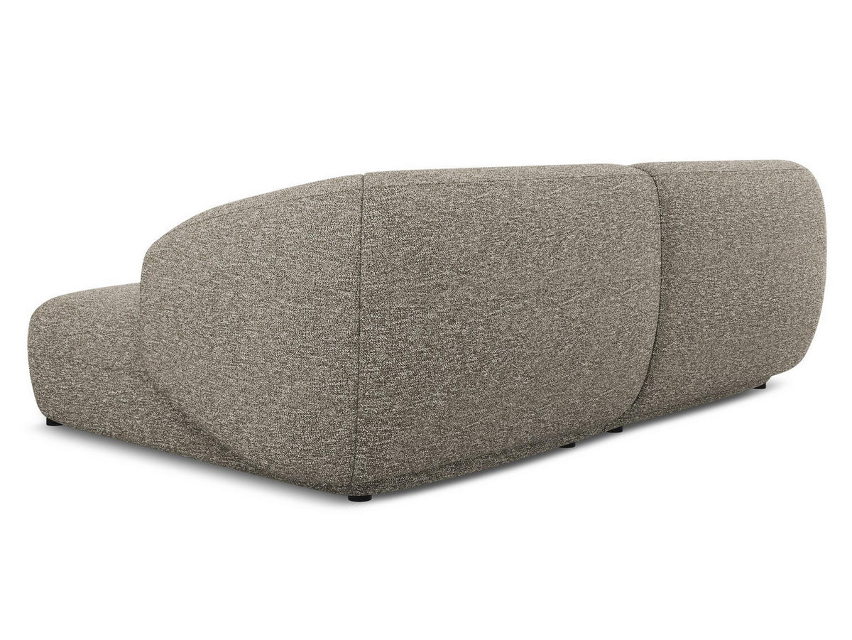 ECKSOFA rechts Strukturstoff Stoff Beige - Greige/Beige, Kunststoff/Textil (230/98cm) - Makamii