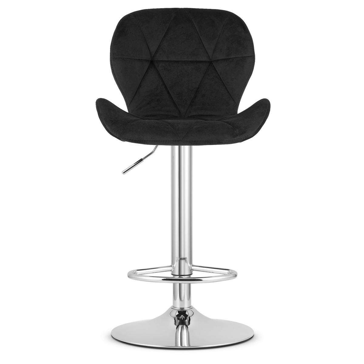 BARHOCKER WEST schwarzer Sitz, Chrombasis - Schwarz, Textil (46/111/48.5cm) - Valora