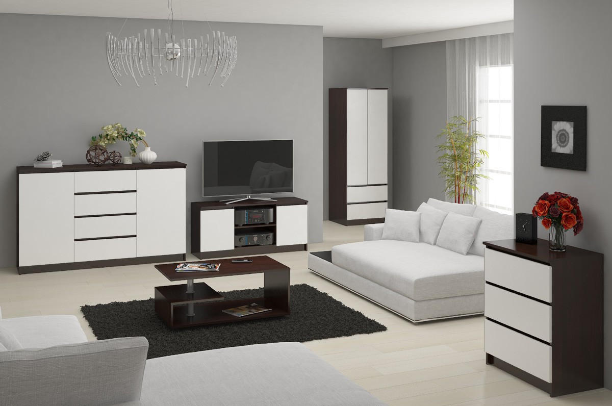 SKRIŇA NA OBLECENIE - biela/tmavohnedá, kompozitné drevo (60/180/51cm) - RAUMHIRSCH FURNITURE