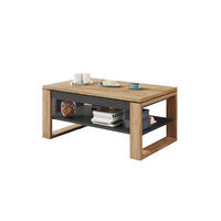 COUCHTISCH rechteckig Eiche Gold - Anthrazit matt aufklappbar 110/65/50 cm - Eichefarben/Anthrazit, Holzwerkstoff (65/110/50cm) - designimpex