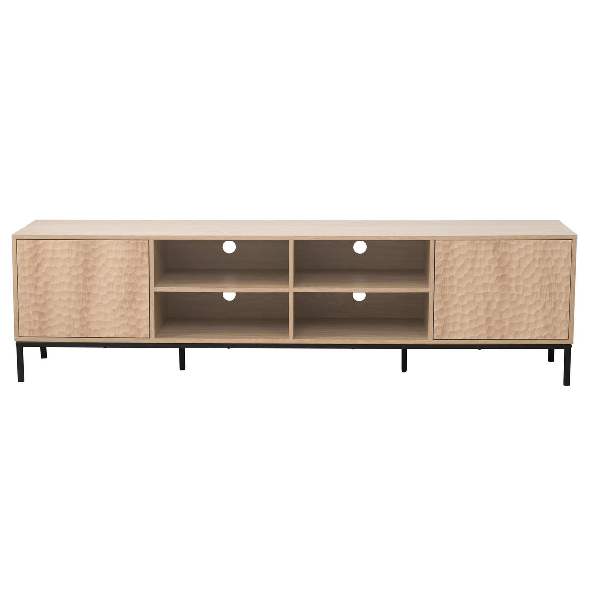 TV-SCHRANK, helles Holzeffekt - Beige, Holz (40/54/200cm) - Oviala