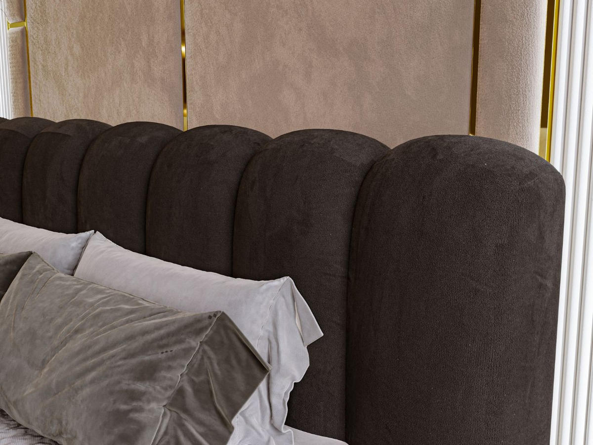 POLSTERBETT Averia 180x200 Dunkelgrau - Dunkelgrau, Textil (180/200cm) - Graingold