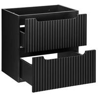 WASCHBECKENSCHRANK Newport-56 - Schwarz, Holzwerkstoff (60/57/39cm) - Lomado
