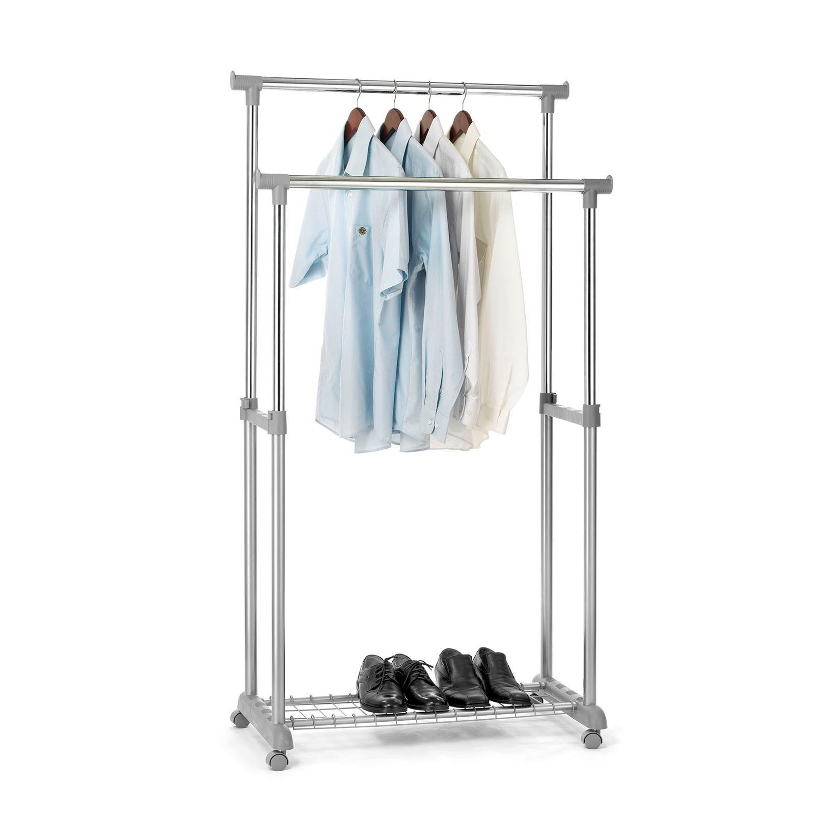 GARDEROBENWAGEN GROSSO - Chromfarben, Metall (83/164/44cm) - IDIMEX