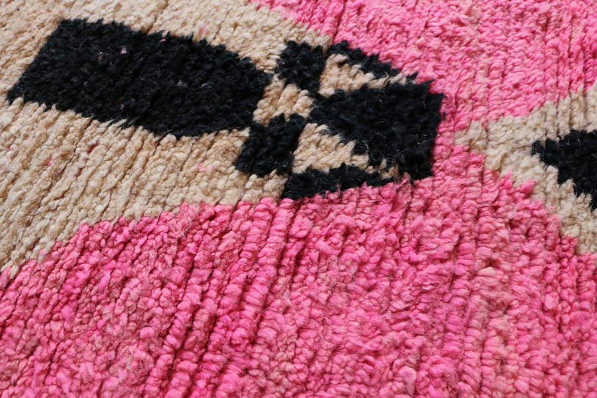 BERBERTEPPICH Teppichläufer aus Wolle 200x 300 cm - Pink, Naturmaterialien (200/300cm) - AFK Living