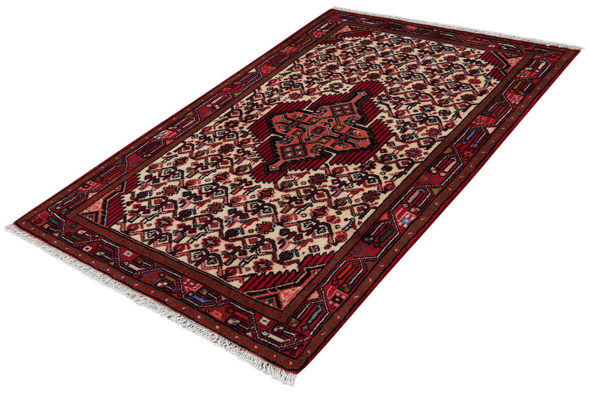 ORIENTTEPPICH handgeknüpft Assadabad Beige 126/78 cm Schurwolle - Beige, Textil (78/126cm) - Looma