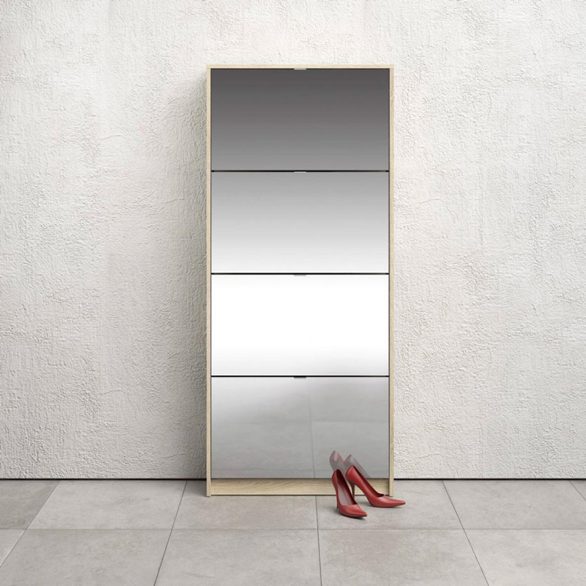 SCHUHKIPPER Eiche Dekor - Eichefarben, Holzwerkstoff (70/162/24cm) - ebuy24