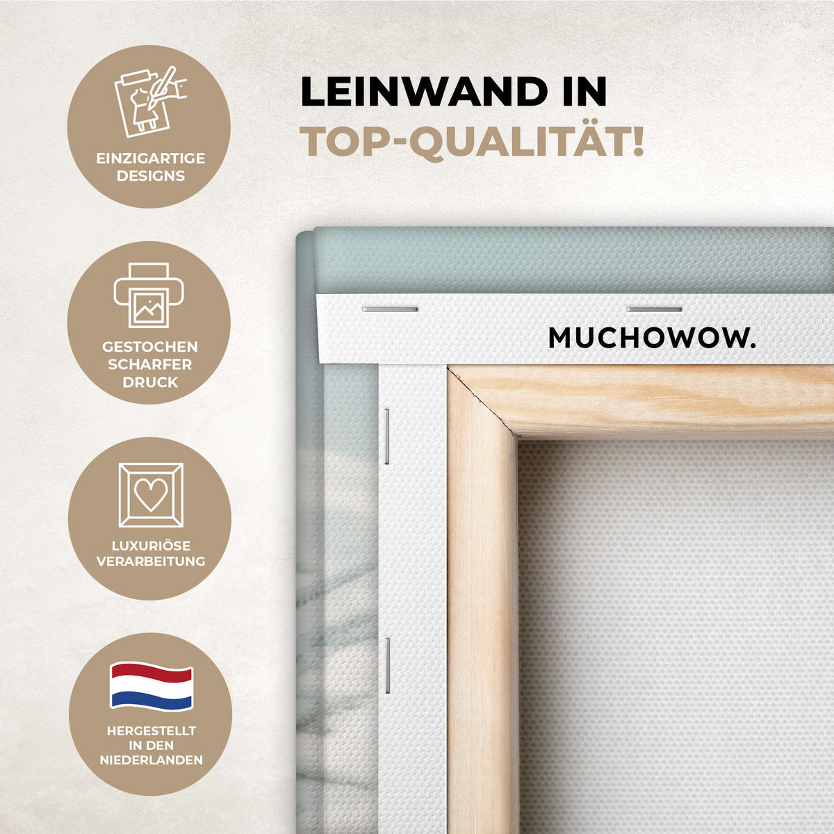 LEINWANDBILD Auto - Rot - Geschenke - Winter - Schnee - Weihnachten 90x90 cm - Rot, Textil (90/90cm) - MuchoWow