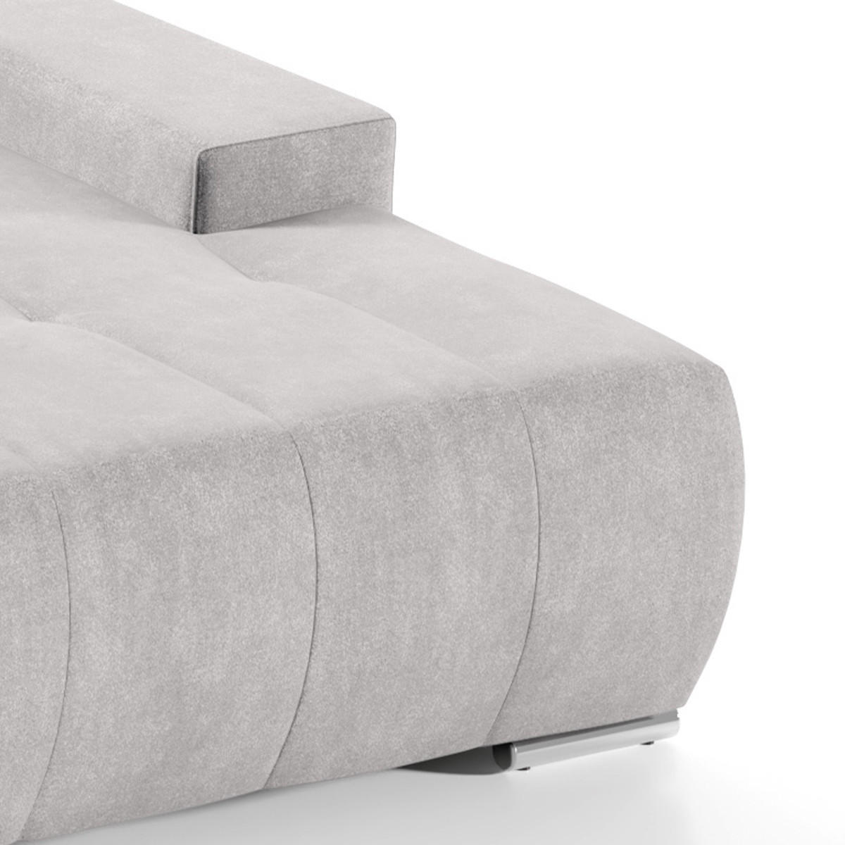 ECKSOFA Jonas 4 Sitzplätze Hellgrau - Grau, Holzwerkstoff (265/185cm) - Petits-meubles