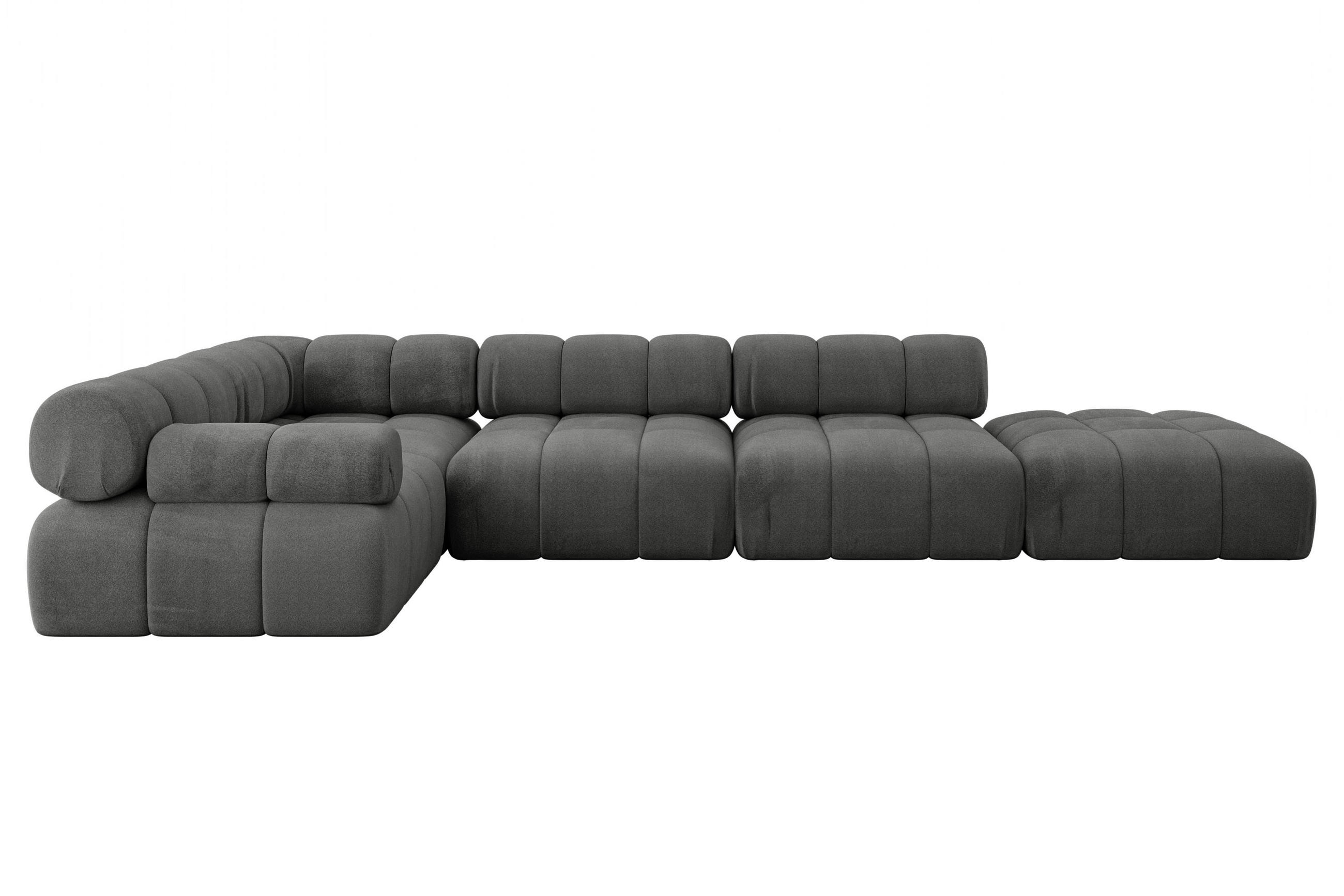 Altdecor Ecksofa Dunkelgrau 380x190 cm