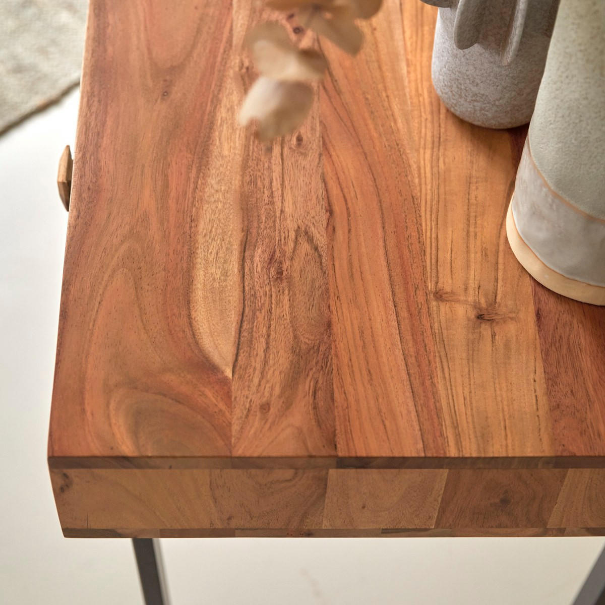 KONSOLENTISCH Temis Natur aus Akazie - Naturfarben, Holz (55/115/76cm) - Tikamoon