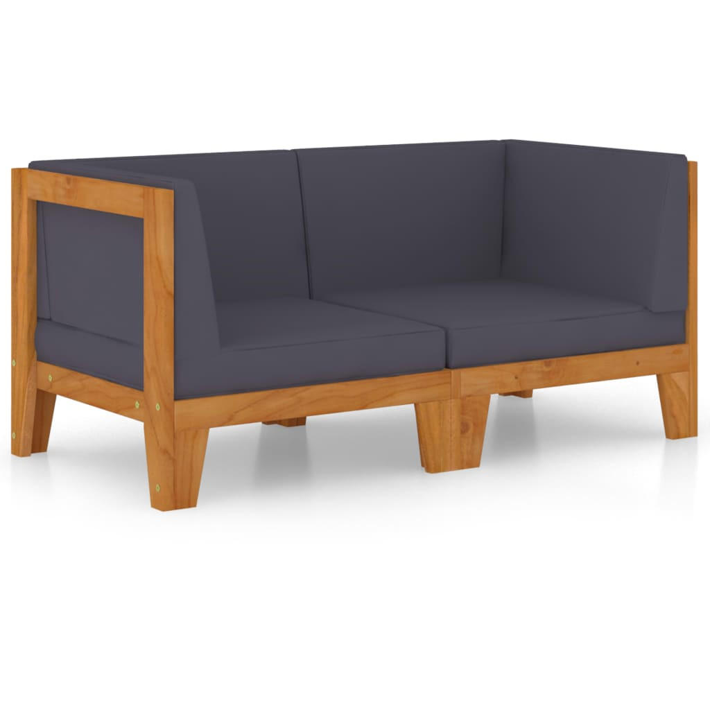 GARTENSET Renard 2-teilig - Grau, Holzwerkstoff - Nettlife