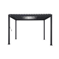 LAMELLENDACH-PERGOLA Mirador Deluxe 3x3,6 m Anthrazit Aluminium - Grau, Kunststoff (360/250/300cm) - Green Spirit
