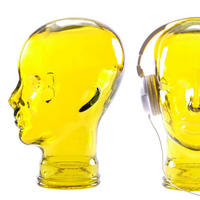 KOPFHÖRERSTÄNDER MICK Glas transparent gelb - Gelb, Glas (21/29/21cm) - DESIGN DELIGHTS