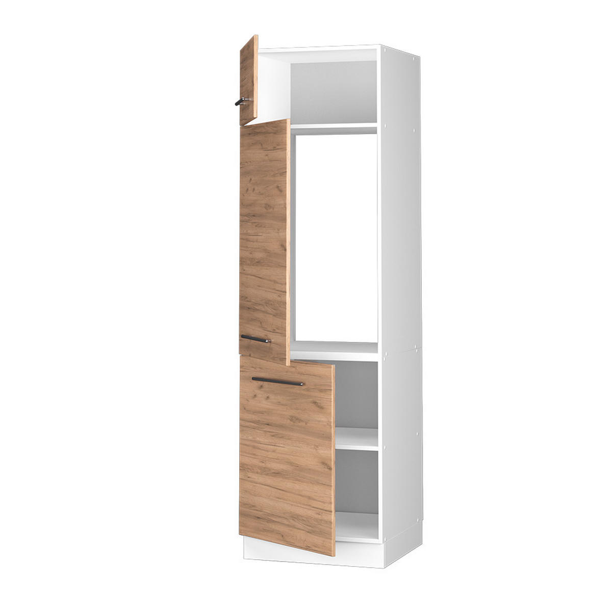 KÜCHENSCHRANK Fame-Line Goldkraft Eiche 60 cm - Honigeiche/Eiche Wotan, Holzwerkstoff (60/206.8/58.1cm) - Vicco