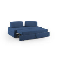 LINEARSOFA Liberty ausziehbar - Blau, Textil (160/42/105cm) - Divani.store