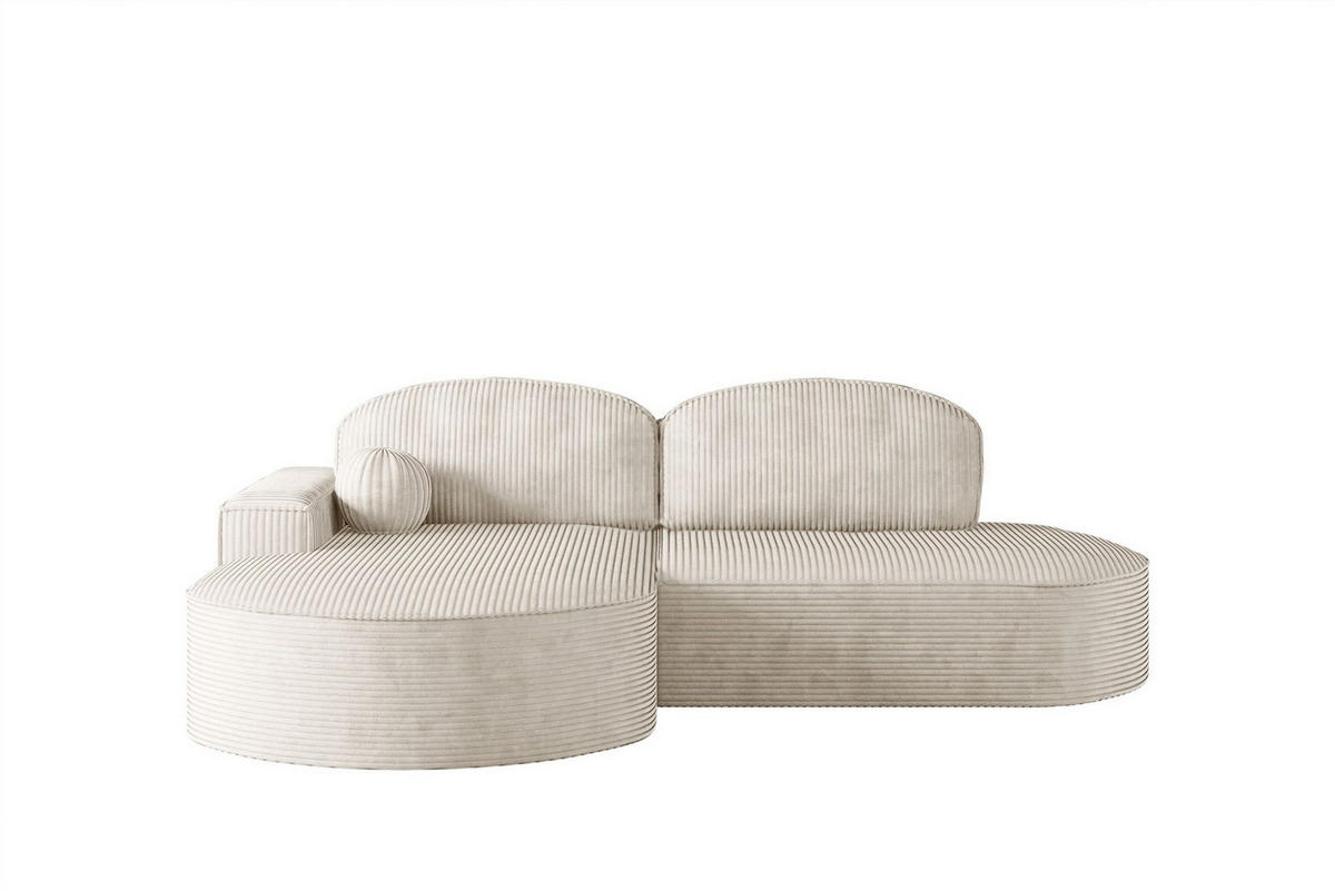 ECKSOFA Girona Mit Schlaffunktion - Weiß, Holzwerkstoff/Textil (278/179cm) - Fun Möbel