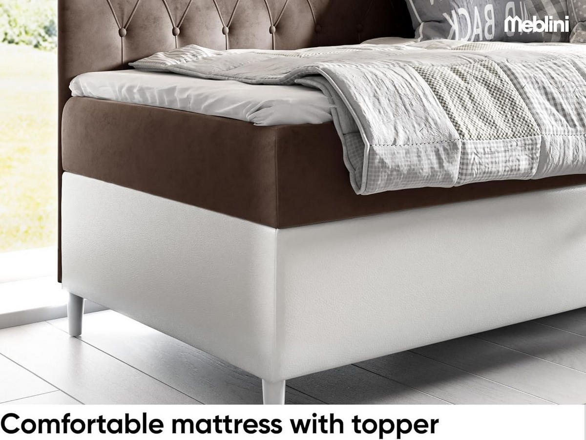 KINDERBETT FLIPPO 3 - Braun/Weiß, Holzwerkstoff (96/208cm) - Meblini