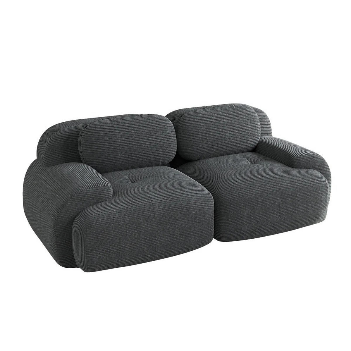 SCHLAFSOFA 3-in-1 Klappsofa Grau, 1 Stück, mit Kissen - Hellgrau, Textil (65/75/78cm) - Kaket