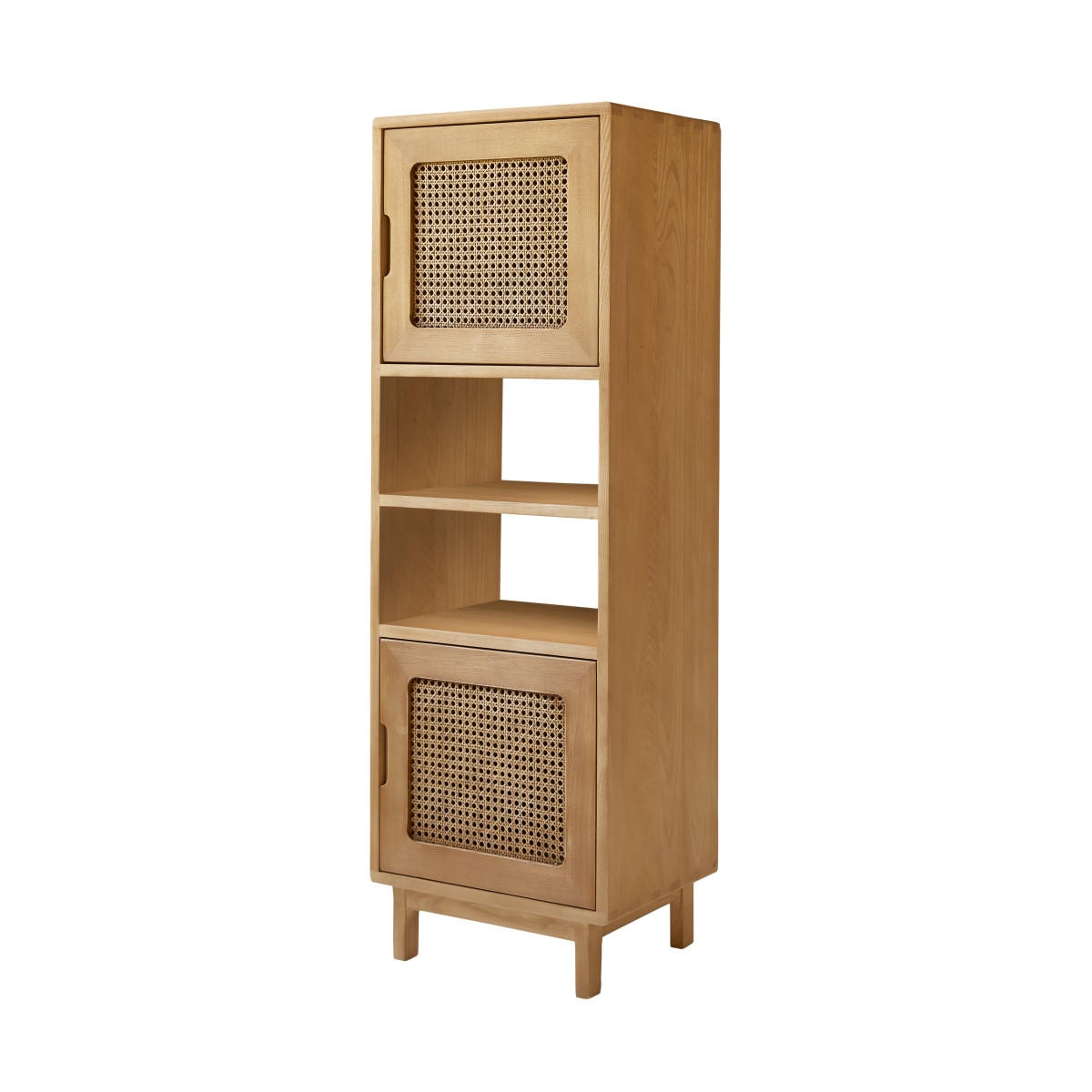 KINDER-SCHRANK Luis Natur aus Ulme - Naturfarben, Holz (45/135/35cm) - Tikamoon