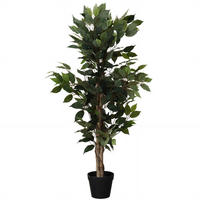FICUS-BAUM im schwarzen Topf 38/20,5/115 cm - Grün, Kunststoff (115cm) - Home Styling Collection