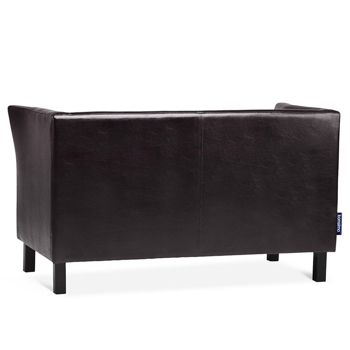2-SITZER-SOFA ESPECTO Lederoptik, Braun - Schwarz/Braun, Textil (67/71/130cm) - KONSIMO®