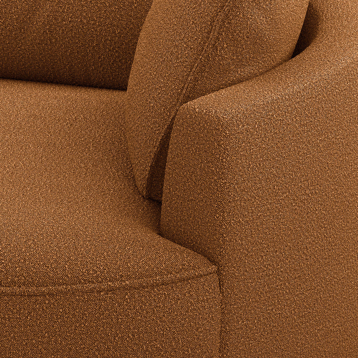 OTTOMANE - modular - Beige/Schwarz, Kunststoff/Textil (126/82/154cm) - home24