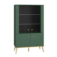 GESCHIRRSCHRANK Thalia Grün - Grün, Holzwerkstoff (92/152/40cm) - Petits-meubles
