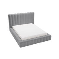 POLSTERBETT Rotto 180x200 Grau - Naturfarben/Grau, Holz/Kunststoff (180/200cm) - Graingold