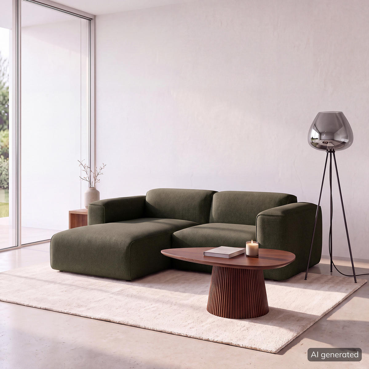 1,5-SITZER ECKSOFA mit Longchair - Schwarz/Grau, Kunststoff/Textil (260/173cm) - home24