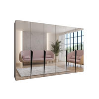 DREHTÜRENSCHRANK 202/300/52 6-türig - Beige/Schwarz, Holz/Metall (300/202/52cm) - Abiks Möbel