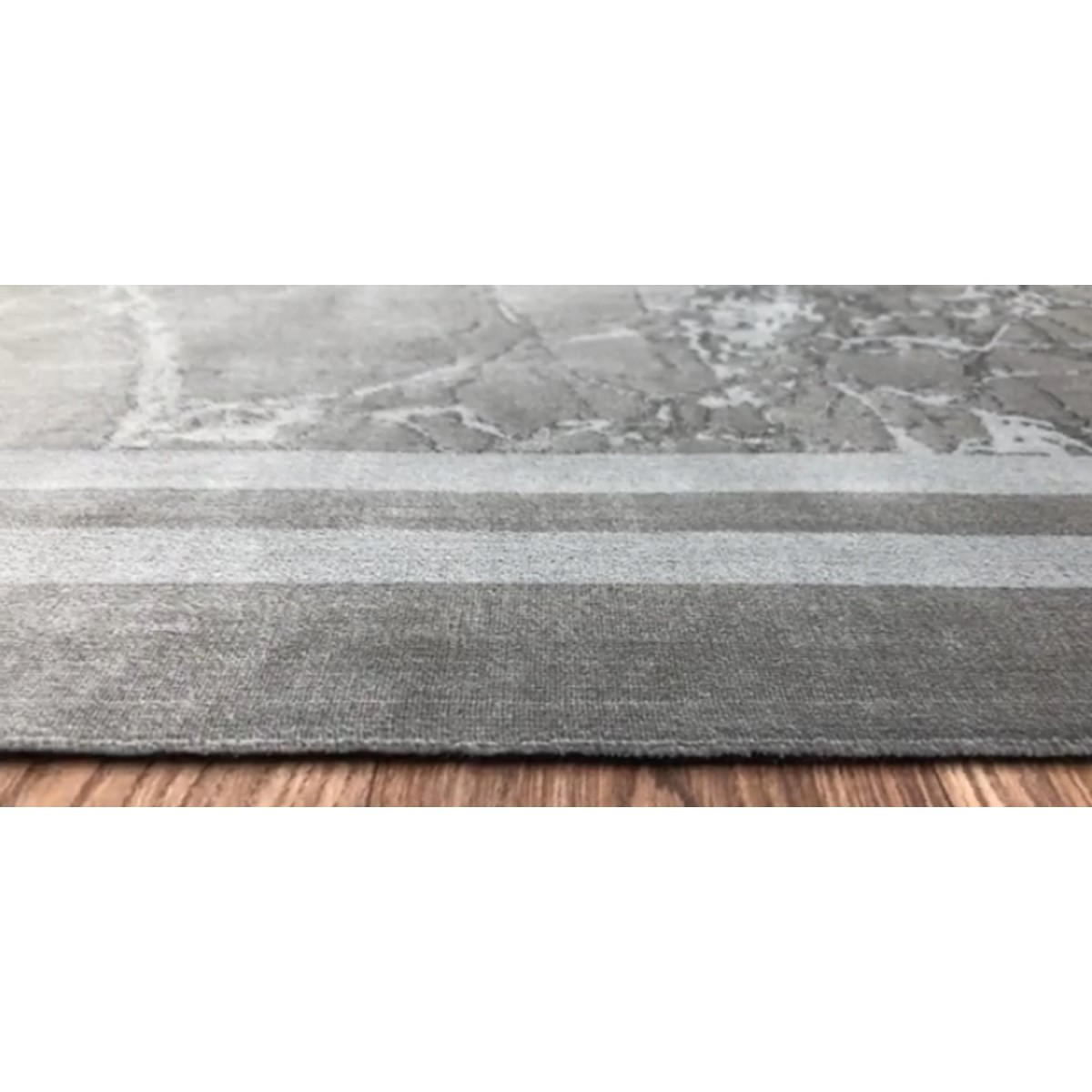 TEPPICH Moderner RAYA BORDER Grau 160 x 230 cm - Grau, Textil (160/230cm) - Novatrend