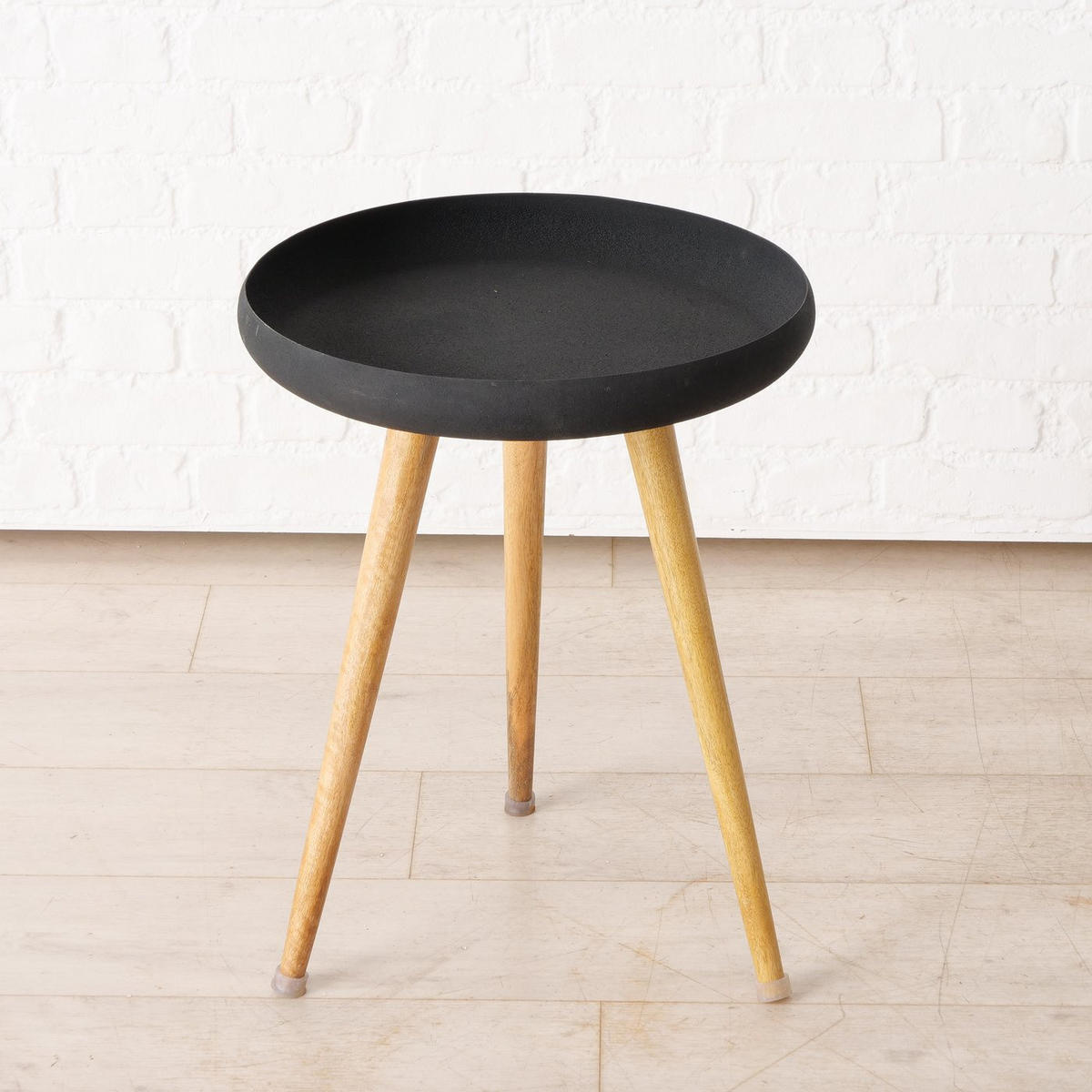 LOFT-KAFFEETISCHE mit schwarzer Platte Masdour Schwarz - Schwarz, Holz (51/51/60cm) - Boltze Home