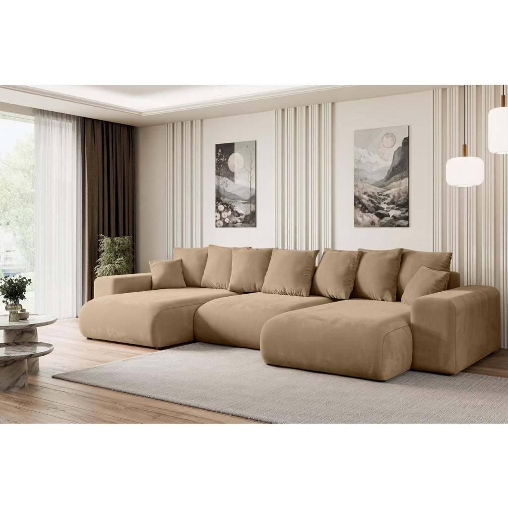 Thumbnail - Altdecor Wohnlandschaft, Beige, Textil, 6-Sitzer, 352x84x165 cm, Wohnzimmer, Sofas & Couches, Wohnlandschaften, Wohnland...