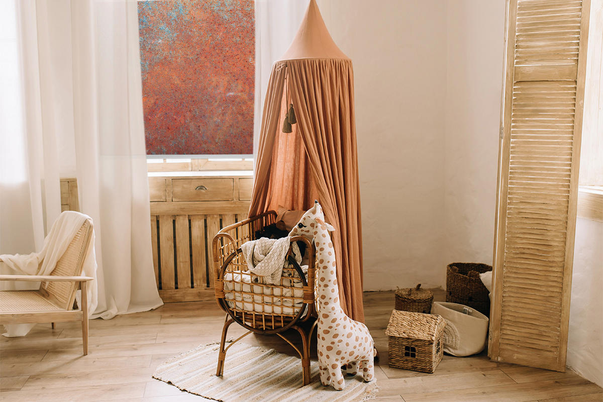 VNÚTORNÁ roleta - okenná roleta - roleta - 150x140 cm - Oranžový list - oranžová, plast (150/140/0.5cm) - TULUP
