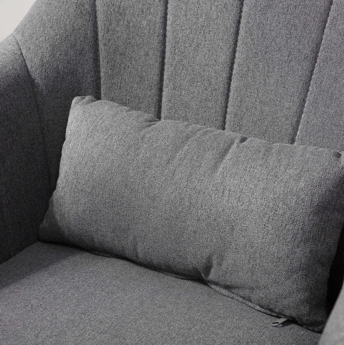 DREHSTUHL 60/60/79-91 cm dunkelgrau aus Polyester drehbar - Dunkelgrau, Kunststoff (60/91/60cm) - OKWISH