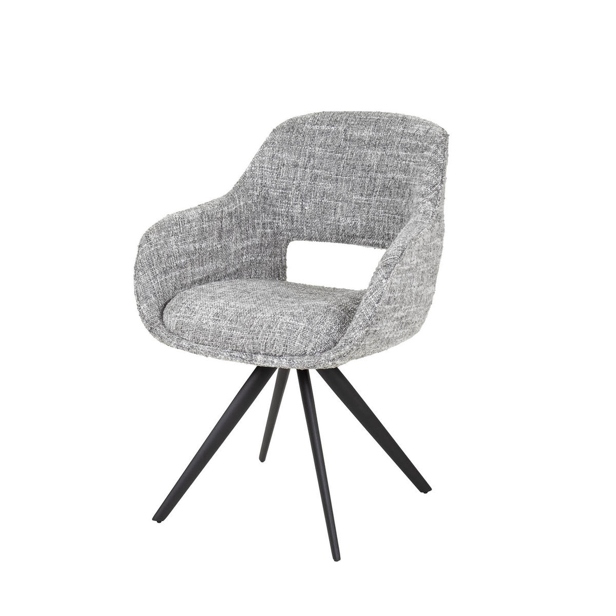 ESSZIMMERSTUHL Spring Grau 62/60/82 cm 2er-Set - Grau, Textil (60/82/62cm) - Hoyz Collection