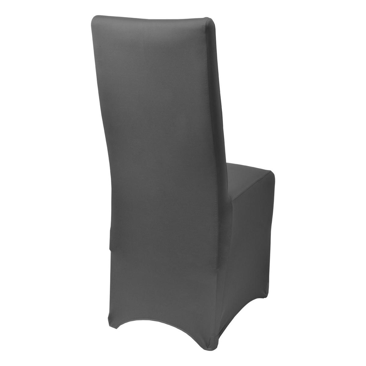 STUHLHUSSE Leona Stretch Bankett 95x45cm Anthrazit - Grau, Textil (45/95cm) - Beautissu 