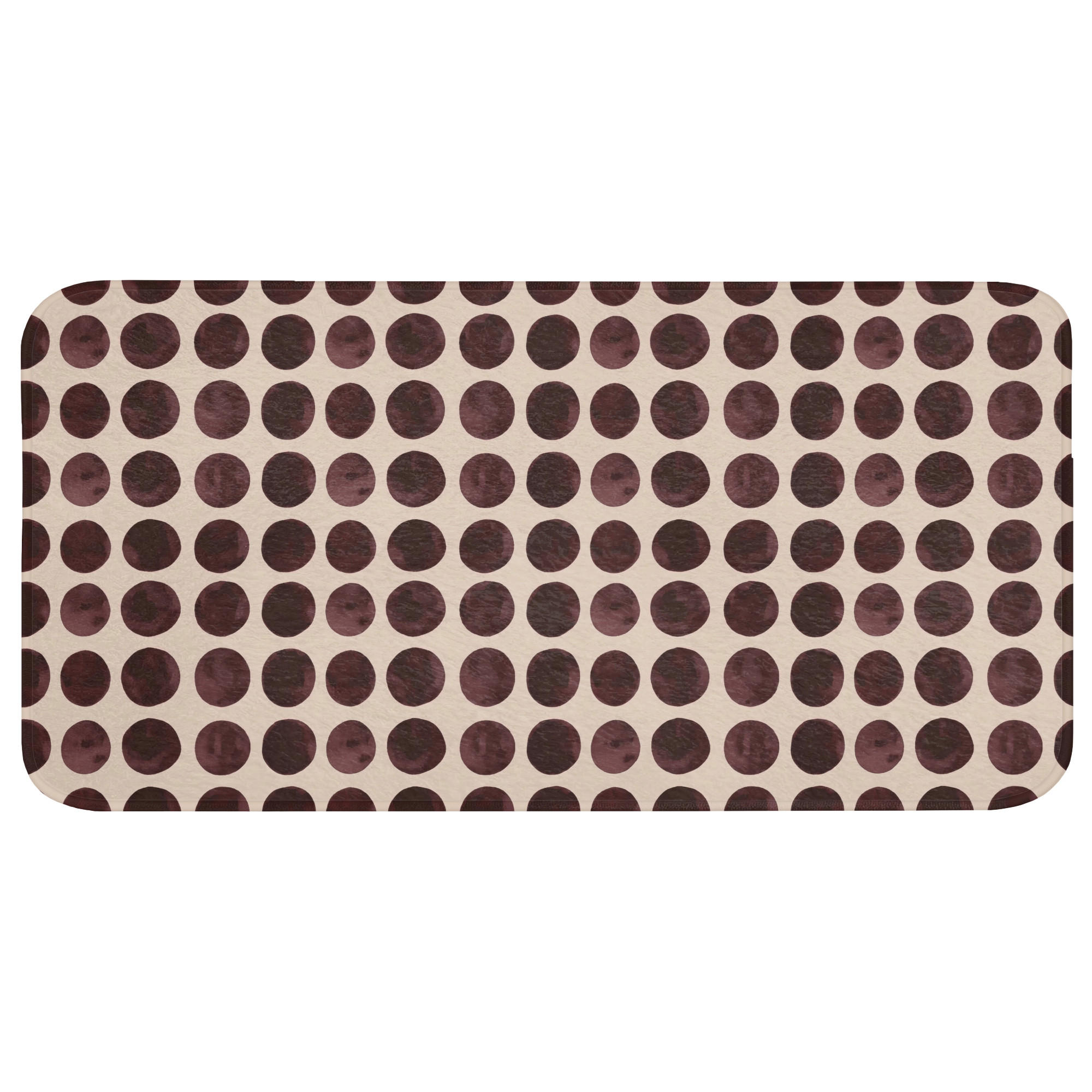 OnlyWow KOUPELNOVÁ PŘEDLOŽKA Puntíky - Vzor - Hnědý 120x60 cm