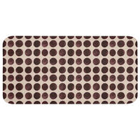 BADEMATTE Polka dots - Muster - Braun Badezimmerteppich 120x60 cm - Bordeaux, Kunststoff/Textil (120/60cm) - OnlyWow