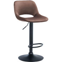 BARHOCKER Samt braun - Braun, Textil (42/86/46cm) - CLP